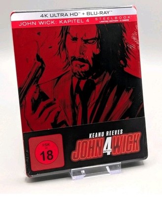 John Wick Kapitel 4 Uncut 4K Ultra HD Steelbook UHD+BLU-RAY-NEU