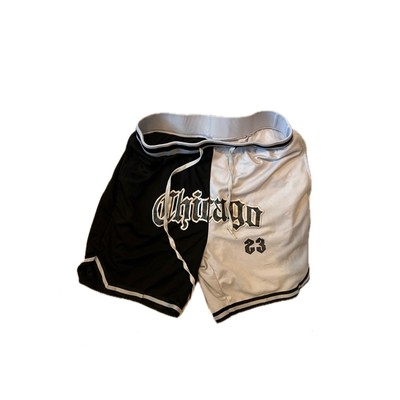 Chicago 23 Black White Basketball Shorts Mens L