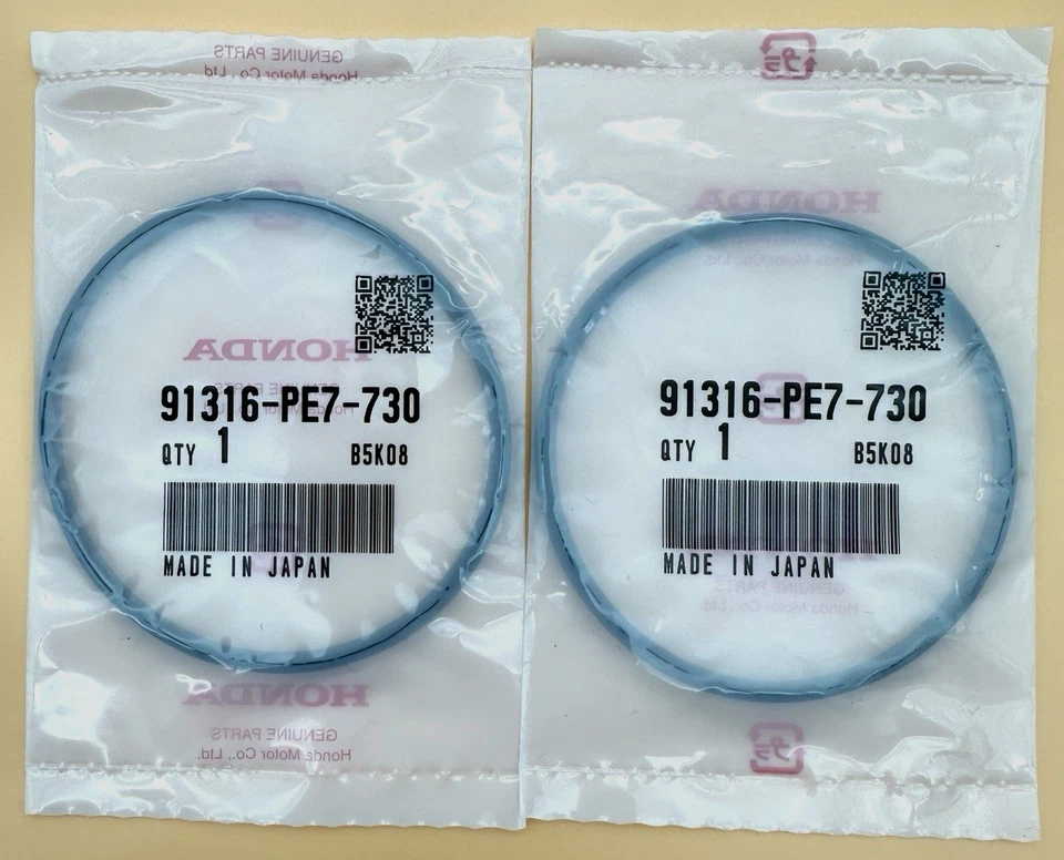 2x Junta tórica de enfriador de aceite genuina Honda Acura OEM 62,4 x 3,1 (91316-PE7-730 Foto 3 de 4