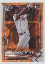 2021 Bowman Chrome Sapphire Edition Orange Refractor 28/75 Malvin Valdez 0n3c