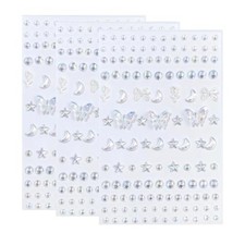 3Pcs Face Gems Stickers Self Adhesive Jewels Sticker Butterfly Face Makeup