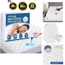 Queen Mattress Topper Pad Protector Waterproof, Absorbent Mattress Cover Quee...