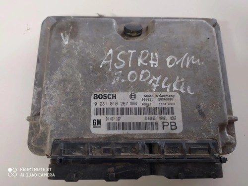 OPEL ASTRA H L48 Motorsteuergerät ECU 0281010267 2.00 Diesel 74kw 2001 28604444