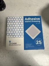 JJ Care Island Dressing 50 square 6X6 bordered gauze latex free wound cover