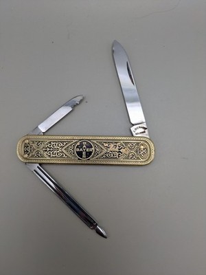 非売品1960年代◆ドイツ バイエル社(BAYER) ゾーリンゲン 2丁出ナイフ Vintage Bayer Solingen Pocket Knife J. Bierhoff Germany Ornate