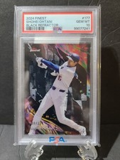 2024 Topps Finest #177 Shohei Ohtani BLACK Refractor PSA 10 #5/15, LOW LOW POP!