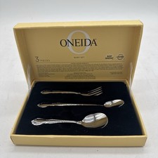 Oneida Chateau 3-Piece Baby Flatware Set - 18/10 Stainless Steel - NEW IN BOX