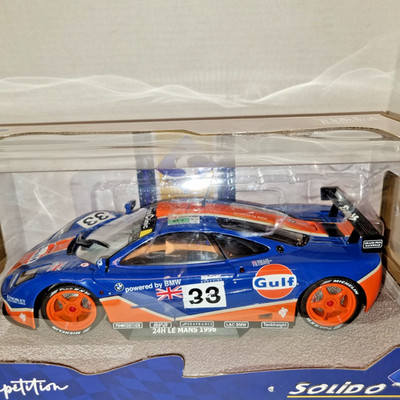 McLAREN BMW F1 GTR 24h Le Mans 1996 #33 Gulf Bellm Lehto W Kurzheck Solido 1:18 