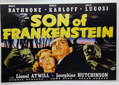 Son Of Frankenstein - Lobby Card Reprint Placard Poster 12x18 - Basil Rathbone