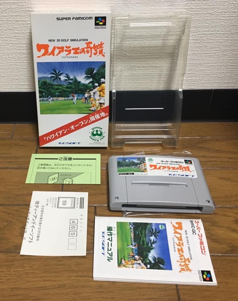 Super Famicom * NUEVO SIMULACIÓN DE GOLF 3D WAIALAE COUNTRY CLUB * Japón CASI COMO NUEVO