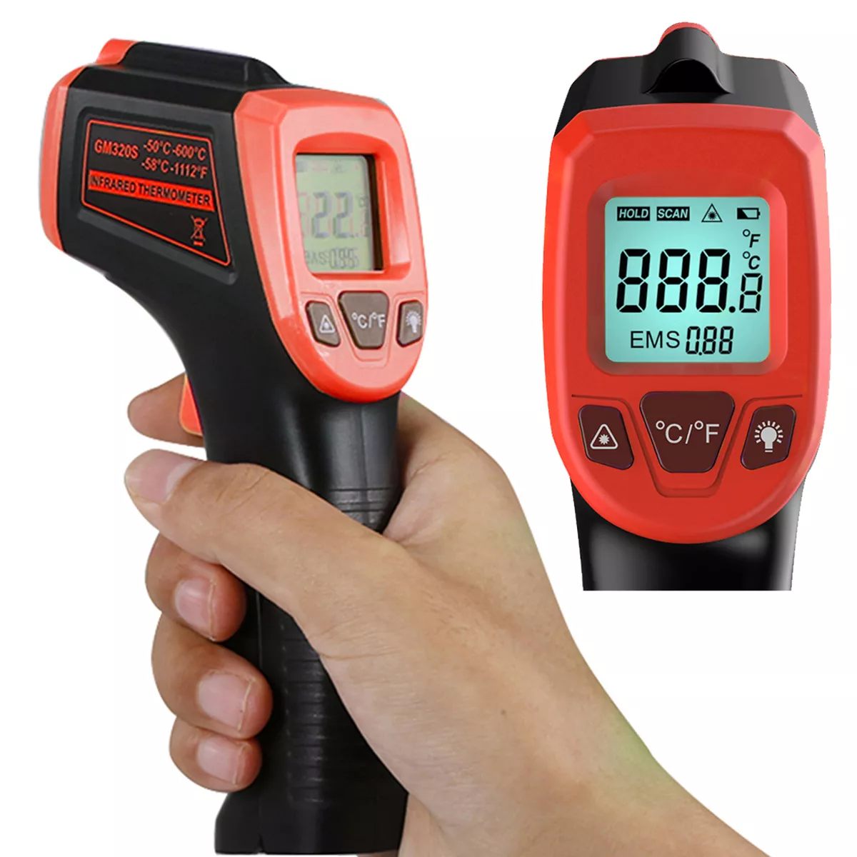 IR Infrared Thermometer Non-contact Digital Laser Infrared Temperature Gun  V0S7