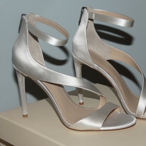 white satin strappy heels