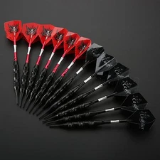 3 Soft Tip Darts Set Red Black Flights High Quality Leisure Supplise Sports
