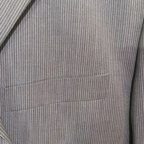 Mens EMANUEL Emanuel Ungaro Suit Jacket Blazer Sport Coat 44R Lt Gray Pinstripe - Picture 6 of 12