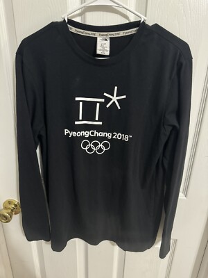 The North Face Size Medium Olympic PyeongChang 2018 Long Sleeve Black T-shirt