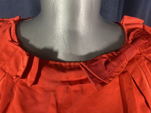 Louis Vuitton AMAZING lipstick red dressy top blouse truly one of the kind 40 M - Afbeelding 2 van 10