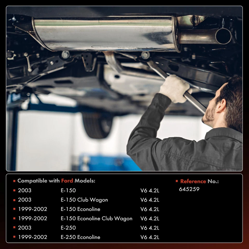 Convertidor catalítico derecho para Ford E-150 E-150 Club Wagon E-250 Econoline 4,2 L Foto 2 de 4