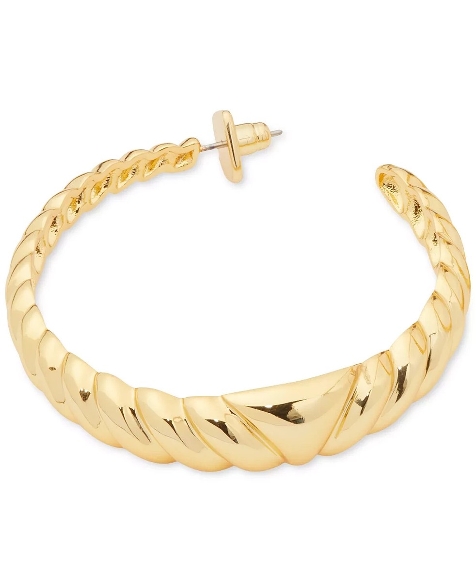 【おしゃれ】 KATE SPADE french twist hoop ピアス Kate Space New York Gold-Tone French Twist Hoop Earrings
