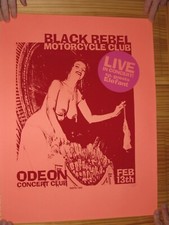 Black Rebel Motorcycle Club Poster Silkscreen Concert Odeon Feb 15 Cleveland The
