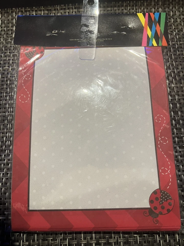 Nuevas invitaciones de fiesta Laybug de 10 piezas. Tarjeta de invitación Wings Open Lady Bug con sobre Foto 4 de 4