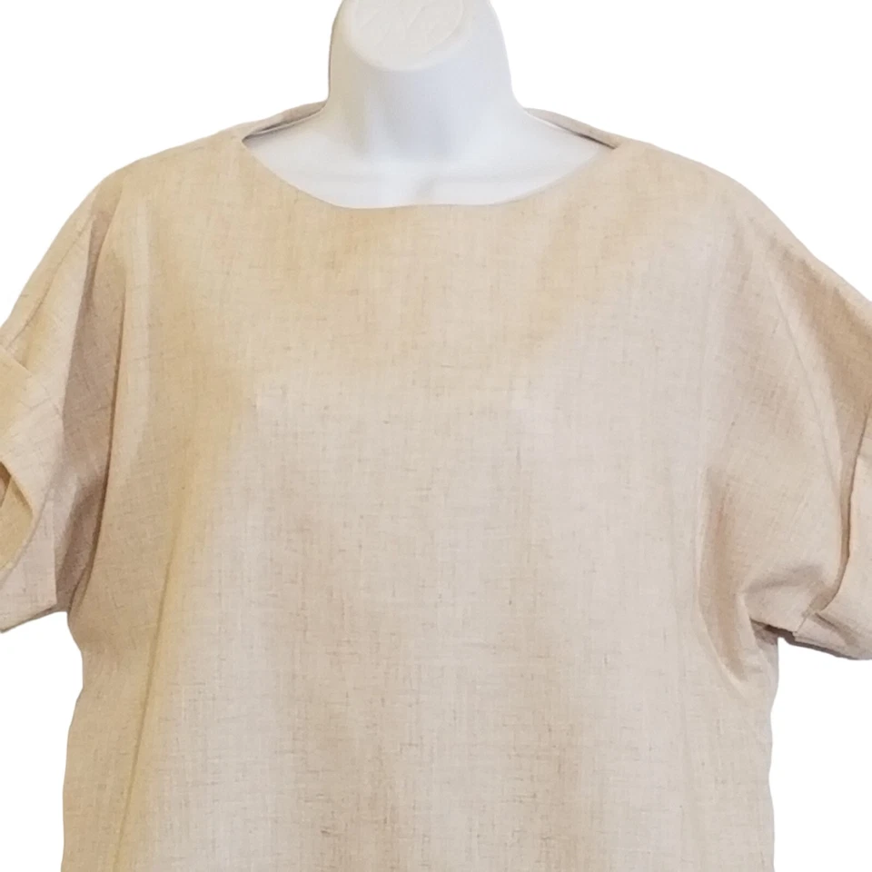 Blusa Top XL de Colección Miss Marilyn of Dallas para Mujer Mezcla de Lino Manga Corta Foto 3 de 4