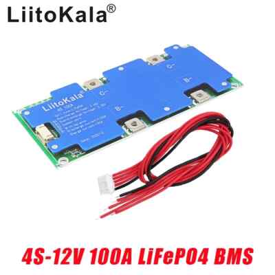 LiitoKala 4S 12V 100A BMS LiFePo4 Lithium Iron Phosphate Battery Protection T