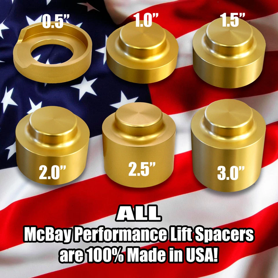 2" Rear Aluminum Coil Spring Spacer Lift Kit Set Pair 60's - 00's Chevrolet USA - Image 4 of 4