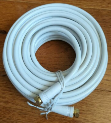 RCA 50 Feet Coaxial RG6 Cable White VHW112R E138922 30V