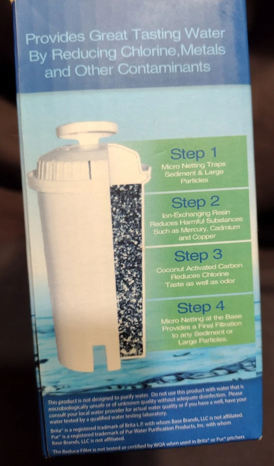 2 Replacement Filters Fits Brita & Pur & Reduce Water Pitcher Standard Sealed - Image 3 of 4