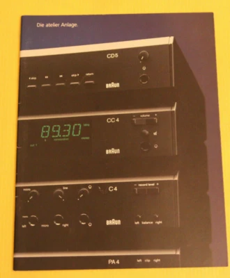 Folleto Braun "Die Atelier Plant" de a/d/s con última edición, ¡nuevo!