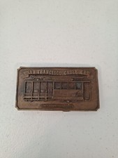 San Francisco California Cable Car Railway Trolley 1970s Vintage Belt Buckle