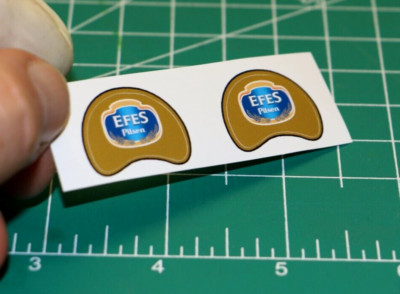Efes Pilsener Beer Football Gumball Helmets Custom DIECUT *DECAL SHEET ONLY*