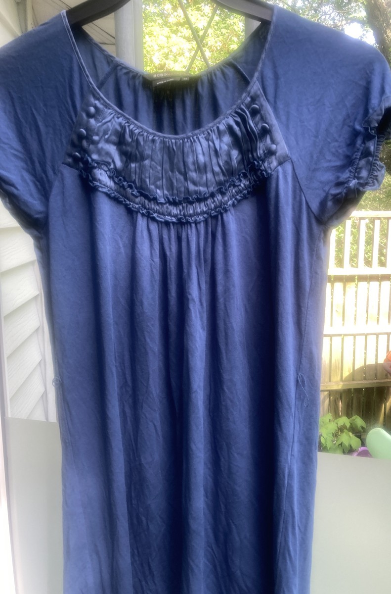 bcbgmaxazria navy blue dress BCBG MAX AZRIA Sz XS Choice:Tie & Accenting Square