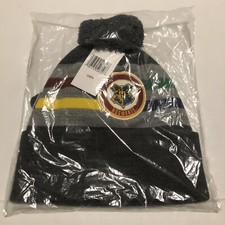 Harry Potter Hogwarts Knit Cuff Youth Kids Beanie Hat Cap With Gloves Set Gray