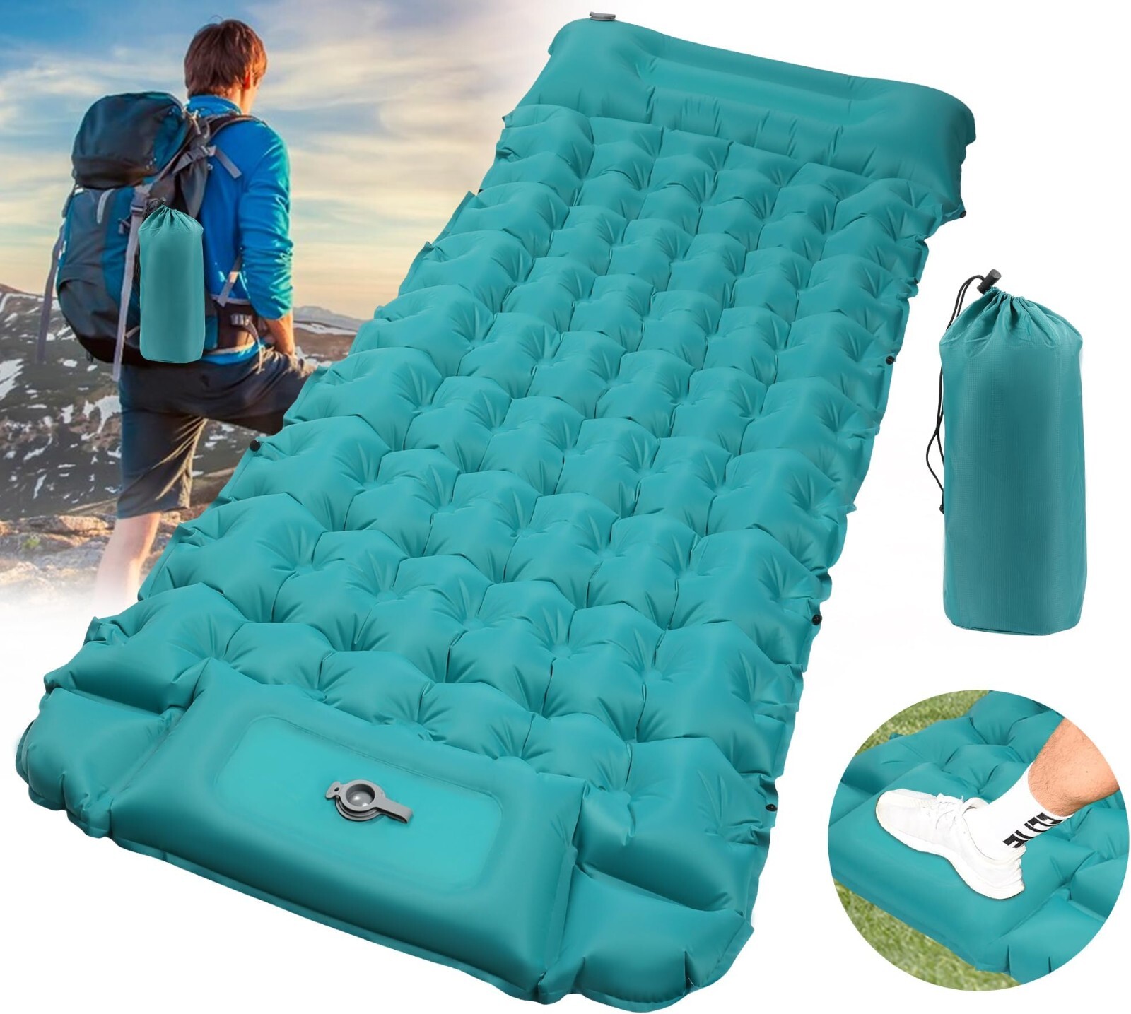 Matelas de camping autogonflant DeeprBling idéal pour dormir confortablement en bivouac