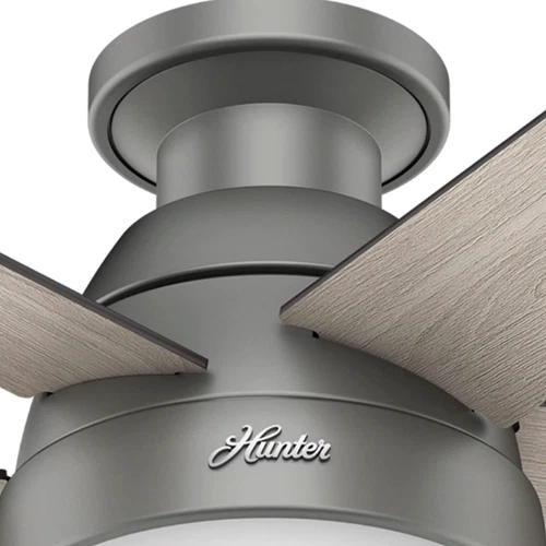 New Hunter Fan 46 inch Anslee Matte Silver Ceiling Fan w/ LED & Pull Chain 59270 - Picture 4 of 9