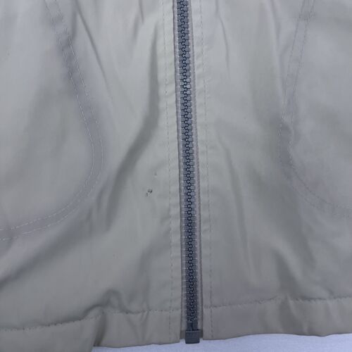 Chaqueta de lluvia de nailon de diseñador Calvin Klein Jeans unisex talla grande beige/crema - Imagen 9 de 11