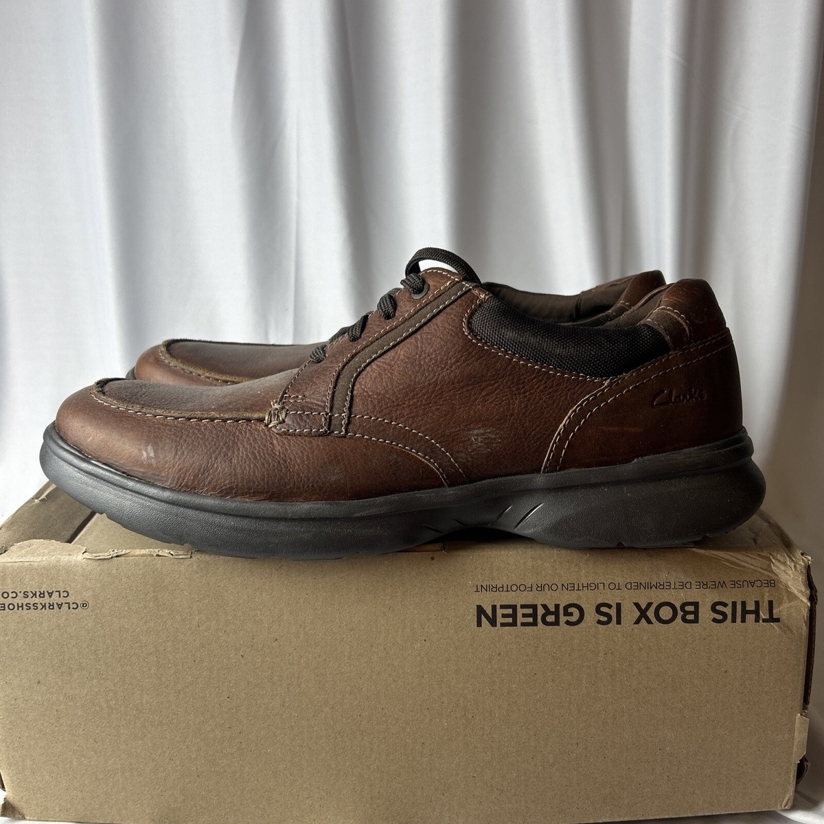 Mens Dress Shoes Clarks Mens Cotrell Edge Oxford, Brown Oily