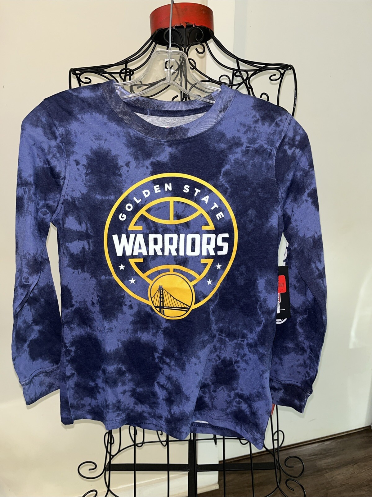 Golden State Warriors Nba Youth Blue Long Sleeve T-Shirt Size Medium 10–12