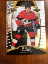 19-20 UD Allure Hockey Rookie 82 Rudolfs Balcers