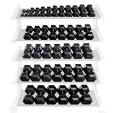 Body-Solid Rubber Coat Hex Dumbbell Sets