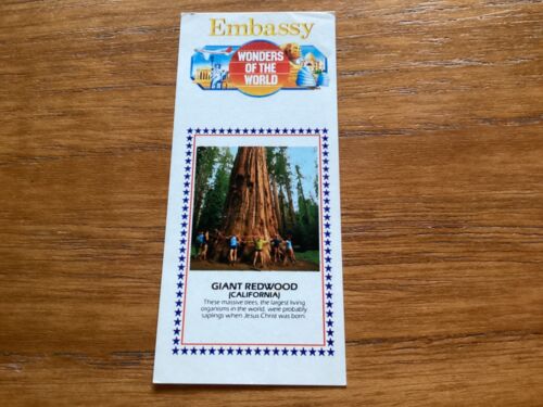 EMBASSY WONDERS OF THE WORLD (1986) ~ 10 Size ~ GIANT REDWOOD  in VERY GOOD/Con - Foto 1 di 2