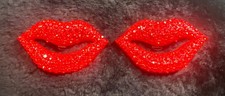 Red Color Lips Shoe Clips, Shoe Accessory, Valentine's Day Party, 1 Pair/ 5