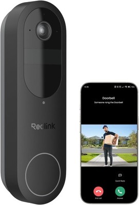 Reolink Video Doorbell, Akku Türklingel mit Kamera, 2K Kabellose... 