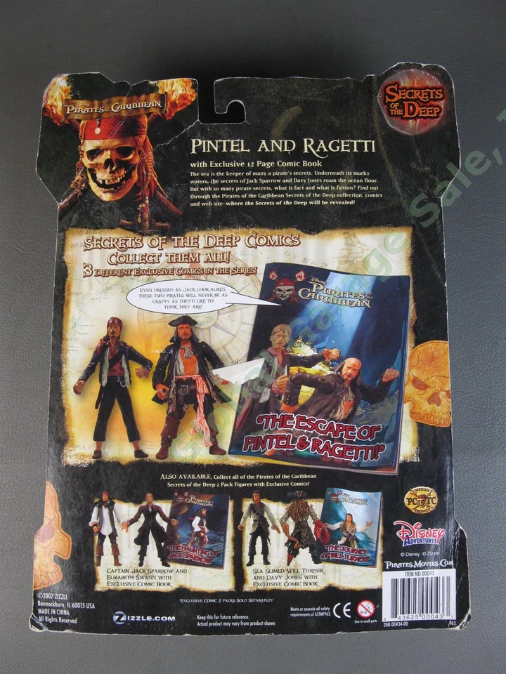 Juego de 4 figuras de Piratas del Caribe Secretos de las Profundidades Clanker Jack Sparrow + Foto 3 de 4