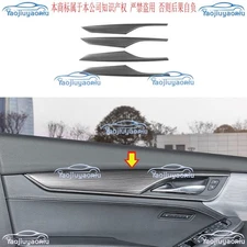 For Cadillac CT5 20-2025 Black Wood Grain Inner Door Panel Bezel Strip Trim