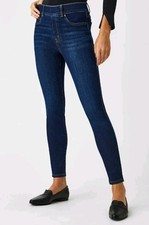 Spanx Ankle Skinny Jeans Stretch Pull On Mid-Rise Capsule Sz Small Medium Wash