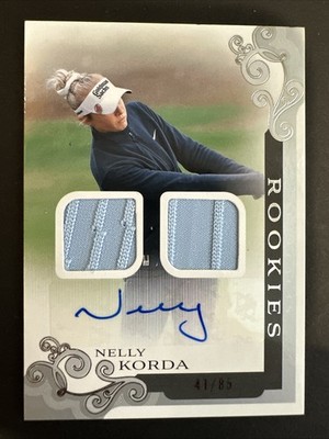 2026 Upper Deck Artifacts Nelly Korda Memorabilia RC Duel Patch Auto /85