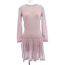 Chanel Dress Cashmere Blend Pink Size 34 Chest 15.7 in Length 30.7 in
