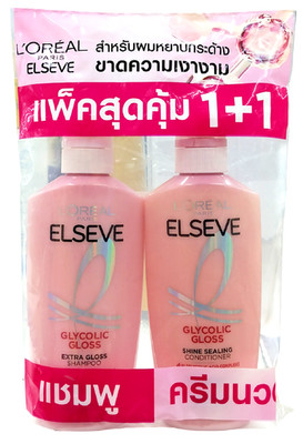 L'Oréal Elseve Glycolic Gloss Extra Gloss 1+1 Shampoo 400 ml + Conditioner 375ml